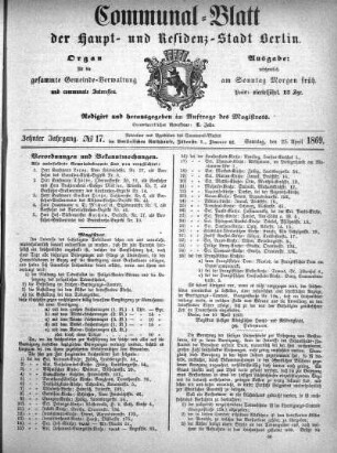 1869,17: No. 17, 25. April 1869