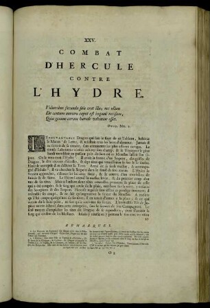 XXV. Combat D'Hercule Contre L'Hydre