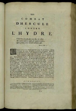 XXV. Combat D'Hercule Contre L'Hydre