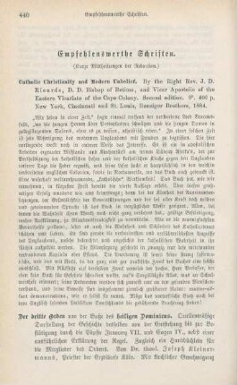 440-448 Empfehlenswerthe Schriften