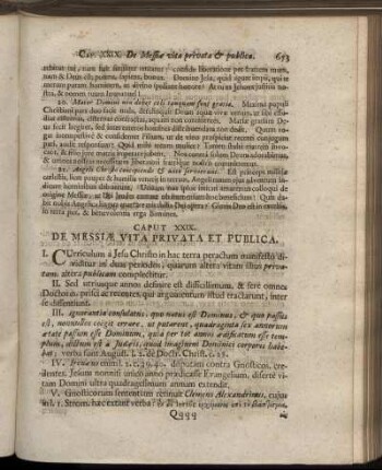 Caput XXIX. De Messiæ Vita Privata Et Publica.
