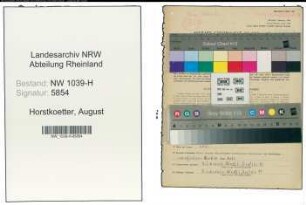 Entnazifizierung August Horstkoetter , geb. 17.04.1899 (Kaufmann)