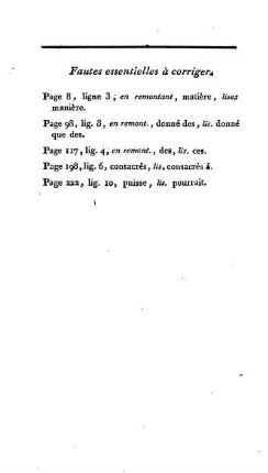 Fautes essentielles à corriger.