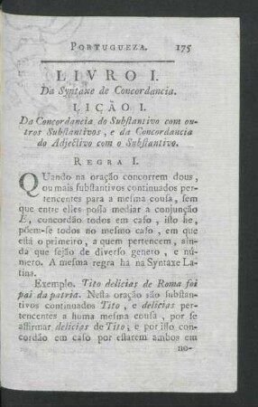 Livro I. - Da Syntaxe de Concordancia.