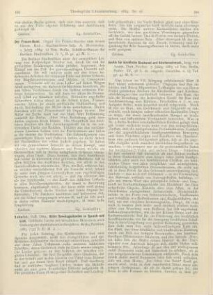 393 [Rezension] Der Frauen-Bund. Organ des Frauen-Bundes zum treuen Hirten. Red.: A. Merensky. 1. Jahrg. 1884. 12 Nrn