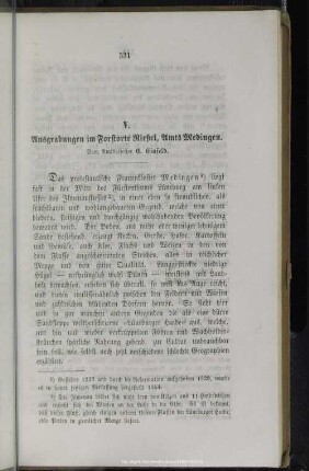 V. Ausgrabungen im Forstorte Rießel, Amts Medingen