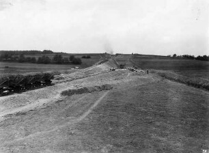 Erdarbeiten 1934 ostwärts des Neckartalübergangs, km 182