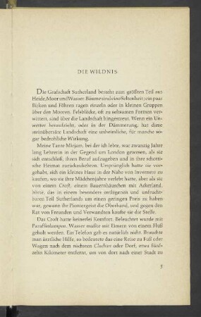 Die Wildnis