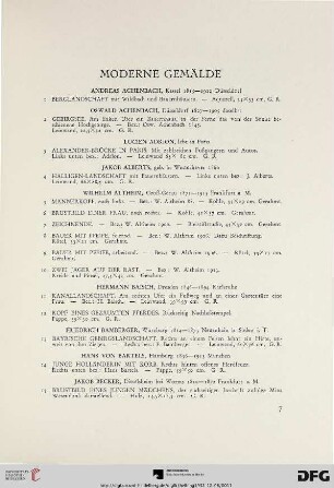 Moderne Gemälde (Nr. 1-131)