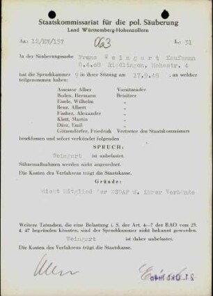 Weingart, Franz