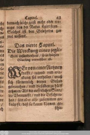 Das vierte Capitel. Die Wirckung aines jeglichen insonderheit/ so in diesen Säurling vermischet ist.