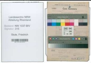 Entnazifizierung Friedrich Stute , geb. 01.09.1899 (Justizangestellter)