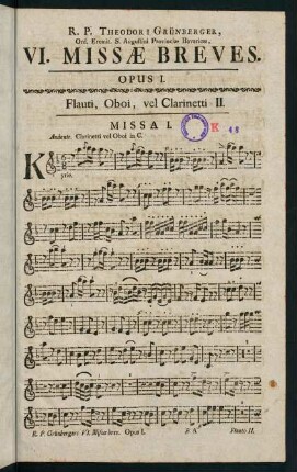 1-27, Flauti, Oboi, vel Clarinetti II.