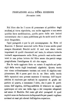Prefazione alla prima e seconda edizione.
