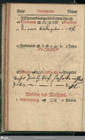 Anfang des Mertzens