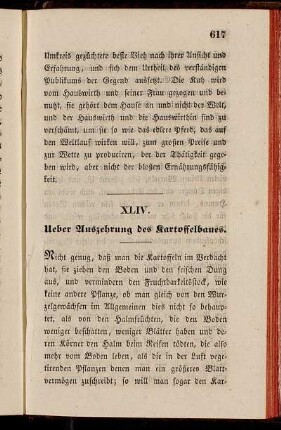 XLIV. Ueber Auszehrung des Kartoffelbaues