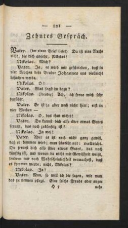 Zehntes Gespräch