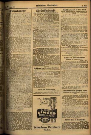 Zweite Ausgabe vom Freitag, den 07. Juni 1935.