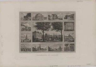 Ansichten von Dresden, Stahlstich, um 1840 : Erinnerung an Dresden / Natur-Zeichnung v. O. Wagner. Stahl-Stich v. E. Schmidt. - Dresden : Morasch u. Skerl , [um 1840]. - 13 Ansichten auf 1 Kunstbl. : Stahlst. ; Gesamtgr. 26 x 19 cm