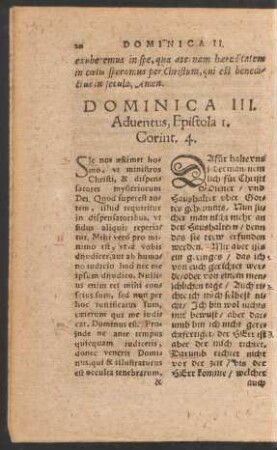 Dominica III. Adventus ...