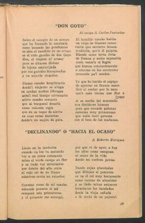 "Declinando" o "Hacia el ocaso"