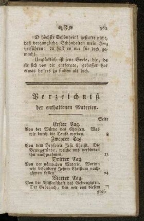 Verzeichniß. der enthaltenen Materien.