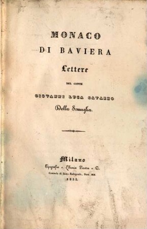 Monaco di Baviera : Lettere