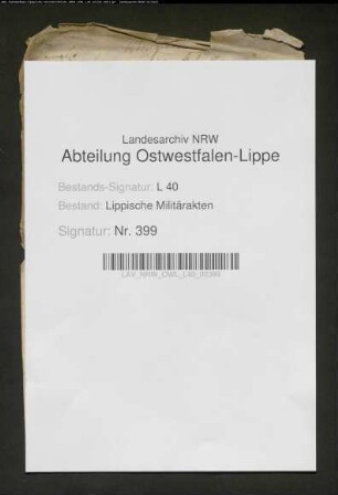 Unterdrückung einer Bauernunruhe zu Milse und Döldissen durch ein lippisches Militärkommando
