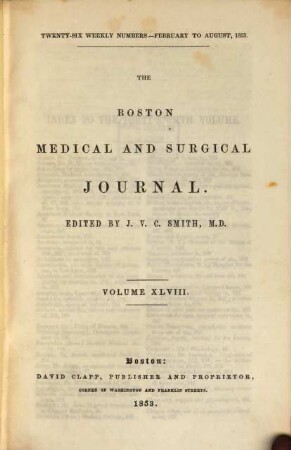 Boston medical and surgical journal. 48. 1853