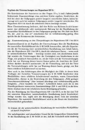 gg) Zusammenfassung zu den Überprüfungen der Hypothesen zur Handhabung der materiellen Rückfallklausel