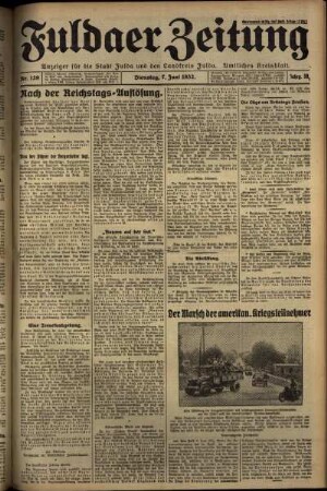 Ausgabe vom Dienstag, den 07. Juni 1932.
