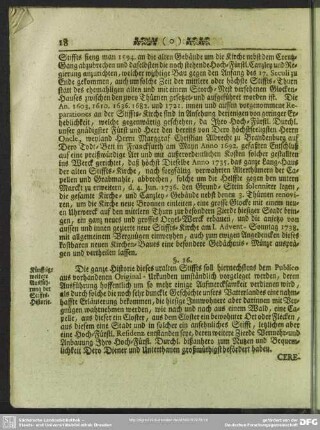 §. 16. Künfftigweitere Ausführung der Stiffts-Historie