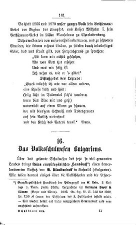 Das Volksschulwesen Bulgariens