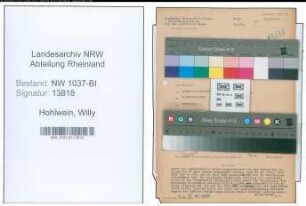 Entnazifizierung Willy Hohlwein , geb. 18.08.1901 (Bahnrat)