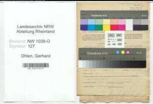 Entnazifizierung Gerhard Van Ohlen , geb. 09.08.1909 (Justizbeamter)