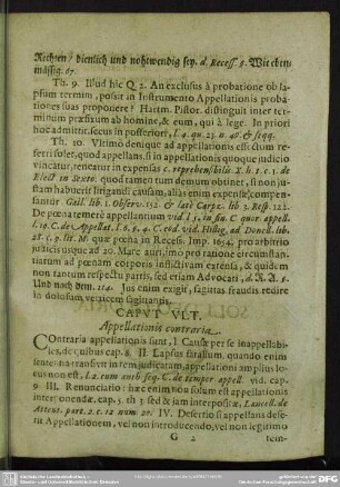 Caput VLT. Appellationis contraria