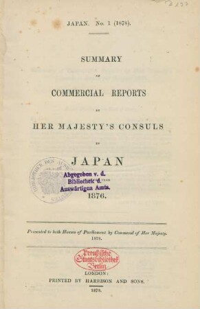 1876: Commercial reports from Her Majesty's consuls in Japan