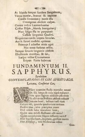 Fundamentum II. Sapphyrus.