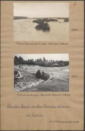 Schwere Etappenbrücke bei Stryi: Hochwasser
