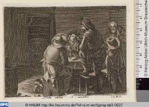 [Trinkende Bauern; Peasants drinking]