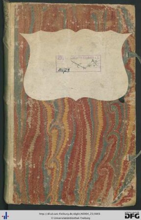 Liber statutorum academiae friburgensis brisgoiae anno domini M D C XVIII. Statutenbuch der Universität Freiburg im Breisgau von 1618.