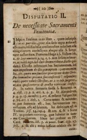 20-93, Disputatio II