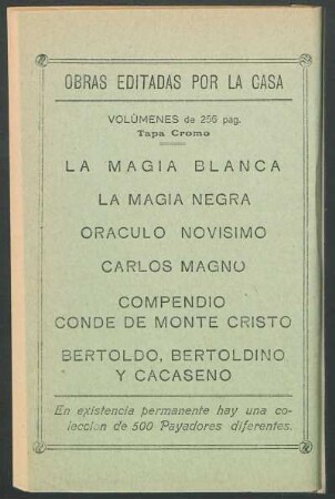 Obras editadas por la casa
