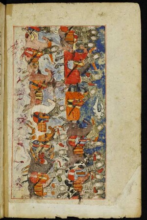 Illustration: Schlacht zwischen Iskandar und Dārāb Šāh