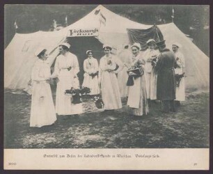 Gartenfest zum Besten der Ludendorff-Spende in Warschau. Verlosungs-Halle.