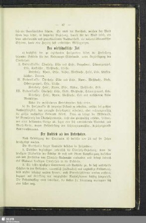Der Umtrieb a) des Unterholzes