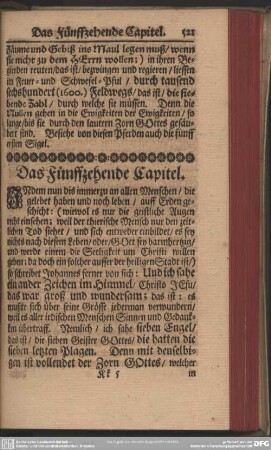 Das Fünffzehende Capitel