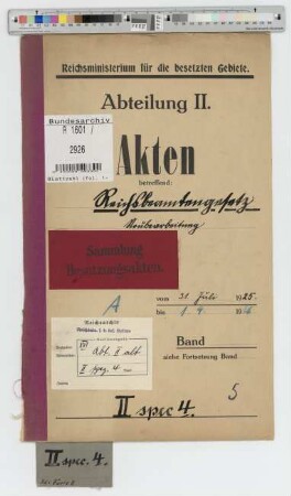 Reichsbeamtengesetz (Neubearbeitung)