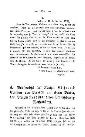 d. [...] mit ihrem Bruder, dem Prinzen Ferdinand von Braunschweig-Wolfenbüttel