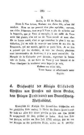 d. [...] mit ihrem Bruder, dem Prinzen Ferdinand von Braunschweig-Wolfenbüttel